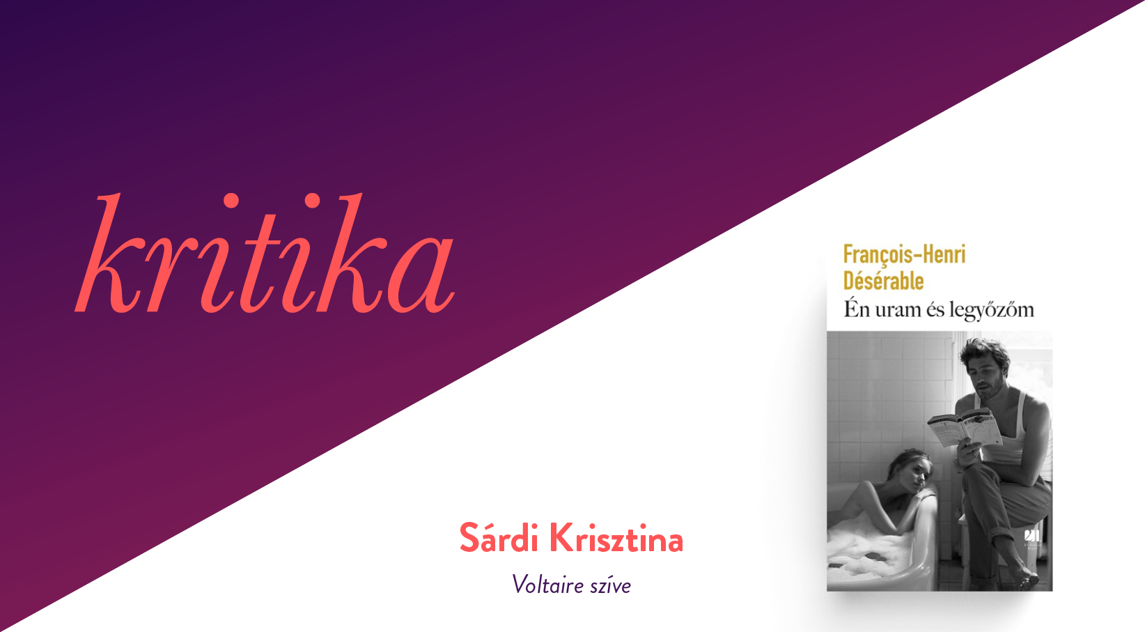 Voltaire szíve (François-Henri Désérable: Én uram és legyőzőm)